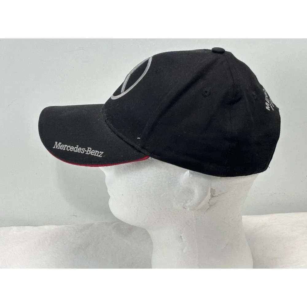 Mercedes-Benz Hat Black Embroidered Emblem Baseball Cap Adjustable Strap